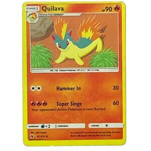Pokémon TCG Quilava Sun & Moon Lost Thunder 41/214 Uncommon, Illus. Miki Tanaka